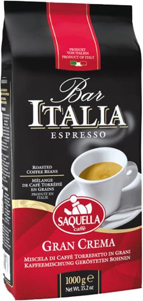 Bar Italia Espresso Gran Crema 1kg Bohnen, Linie Bar, Saquella