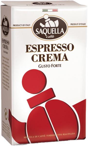 Espresso Crema Gusto Forte, gemahlen, 250g, Saquella